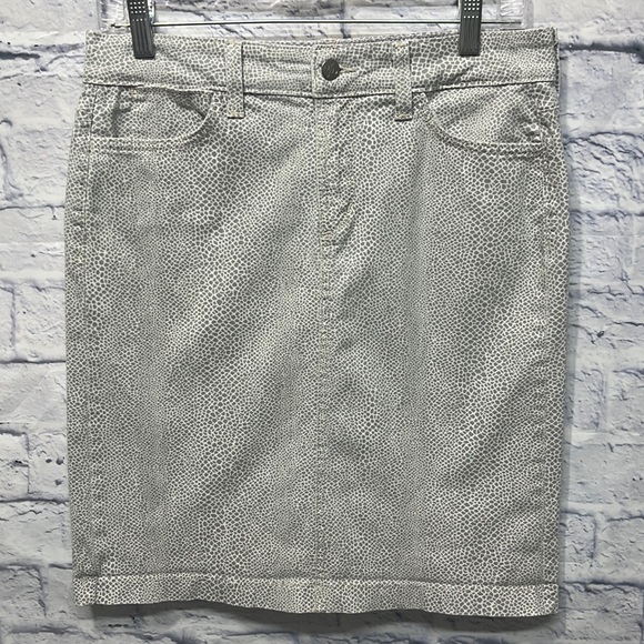 NYDJ Denim Animal Print Skirt - Picture 1 of 4